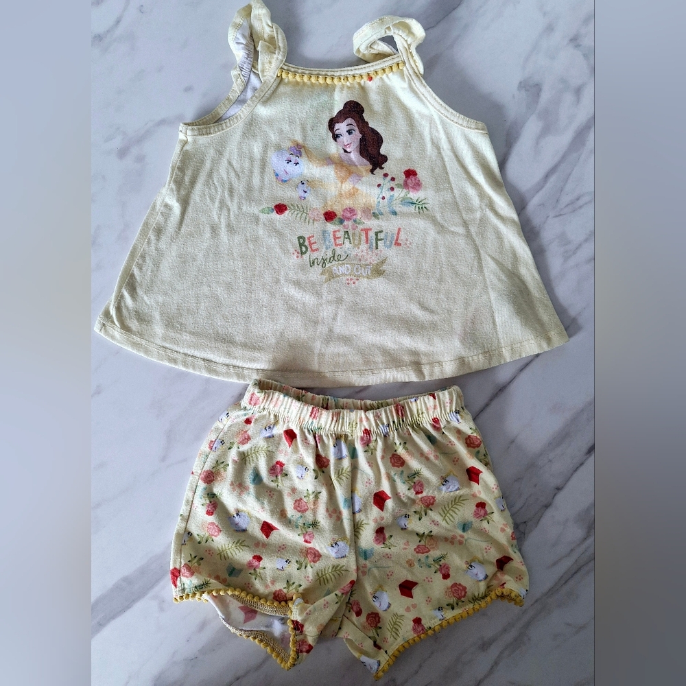 Disney Belle "Beautiful Inside and Out" Pajama Set From Japan (3T)